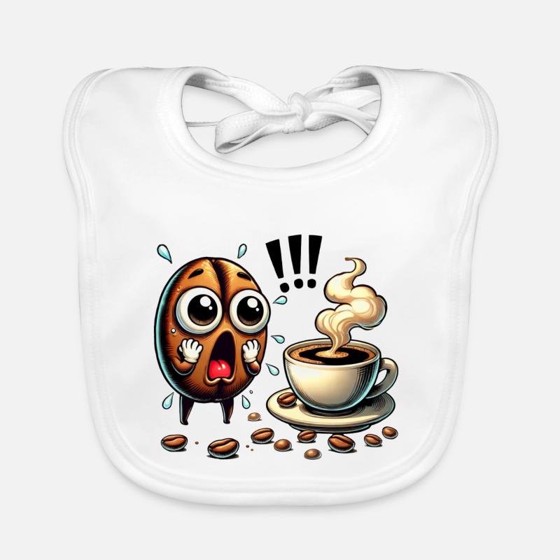Design de café amusant Bavoir bio Bébé