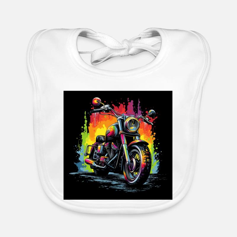 Regenbogen Motorrad Splash Baby Bio-Lätzchen