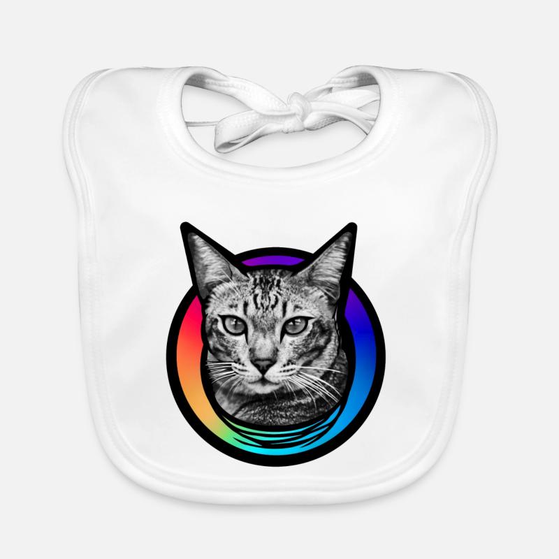 Rainbow Cat Organic Baby Bibs