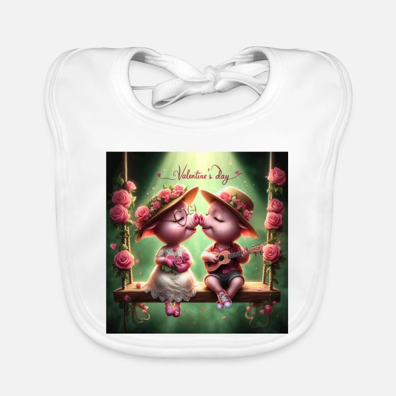 Saint Valentin Bavoir bio Bébé