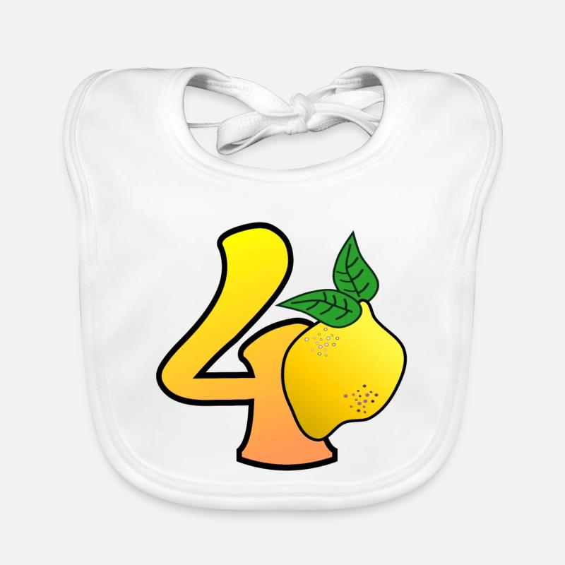 40. Geburtstag - Vierzig - Zitronen Baby Bio-Lätzchen