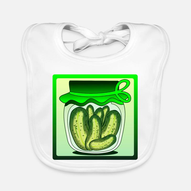 CORNICHONS, CORNICHONS, SALADE DE CONCOMBRE, CONCOMBRE Bavoir bio Bébé