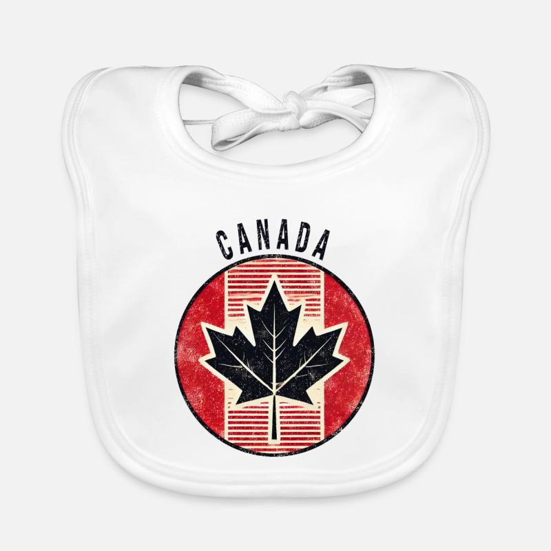 Motif de feuille d'érable du Canada Bavoir bio Bébé