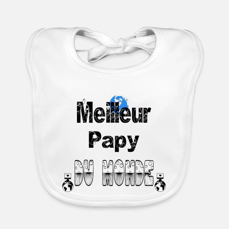 Meilleur Papy du Monde Bavoir bio Bébé
