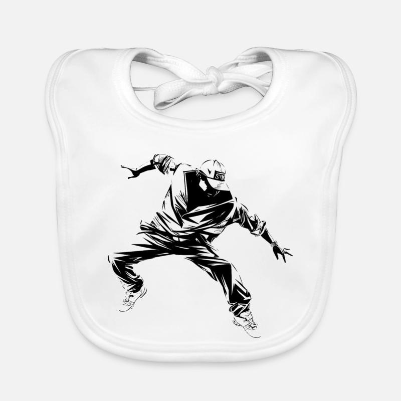 B Boy Graphic Organic Baby Bibs