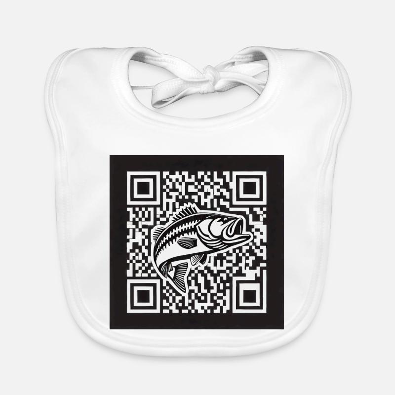 Perch QR Code Design Organic Baby Bibs