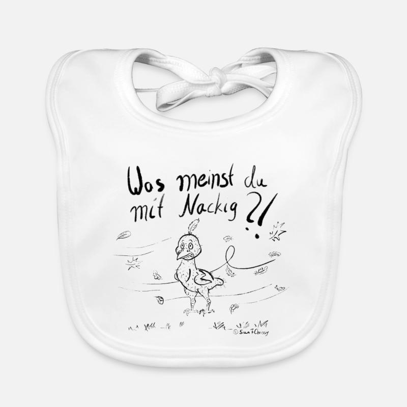 Ein Mausender Vogel im Herbstwind Baby Bio-Lätzchen