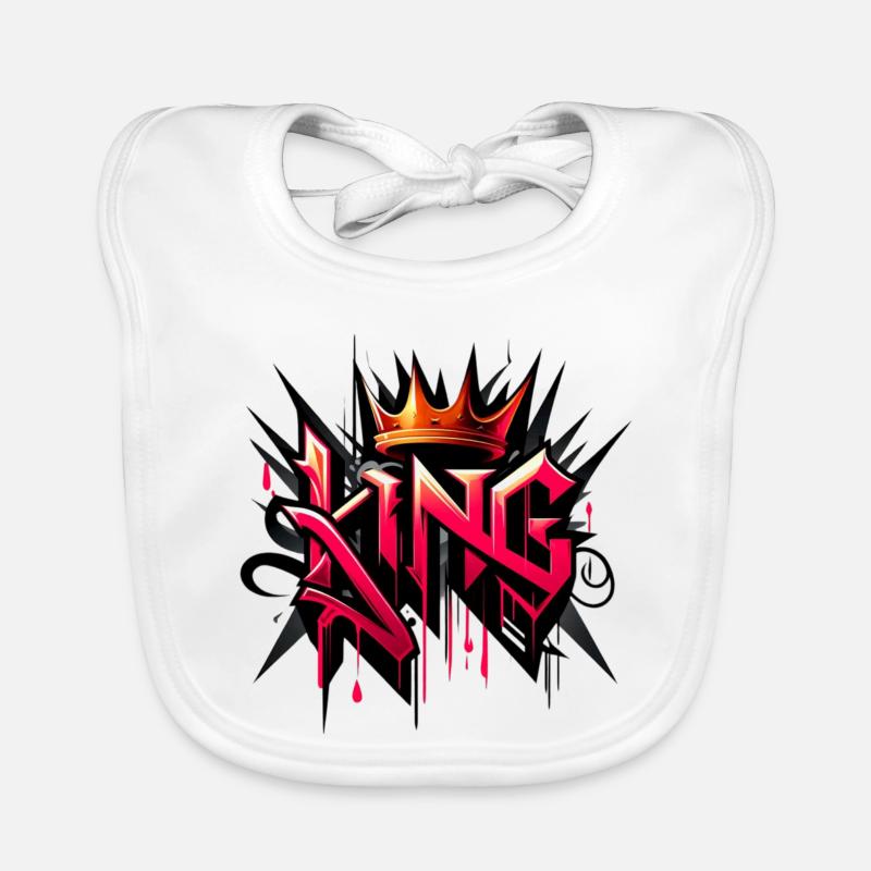King 1 - Baby Bio-Lätzchen - Weiß