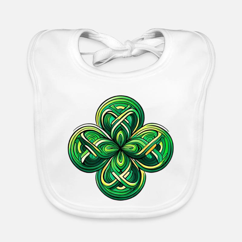 Four-leaf clover Organic Baby Bibs