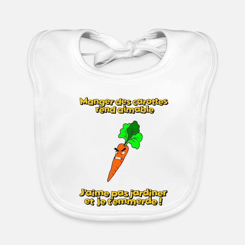 Manger des carottes rend aimable Bavoir bio Bébé