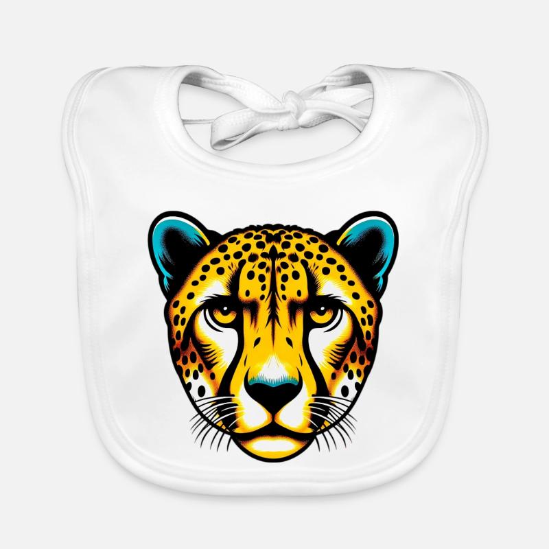Cheetah Organic Baby Bibs