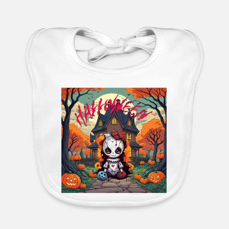 Halloween - Baby Bio-Lätzchen - Weiß