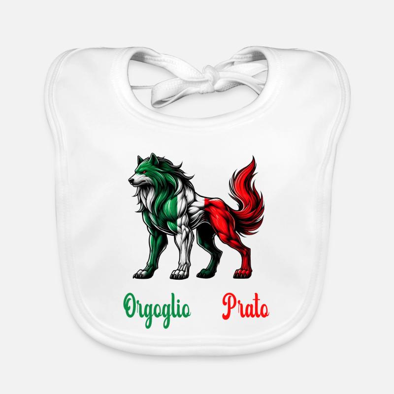 Drapeau de la fierté de Prato en Italie Bavoir bio Bébé