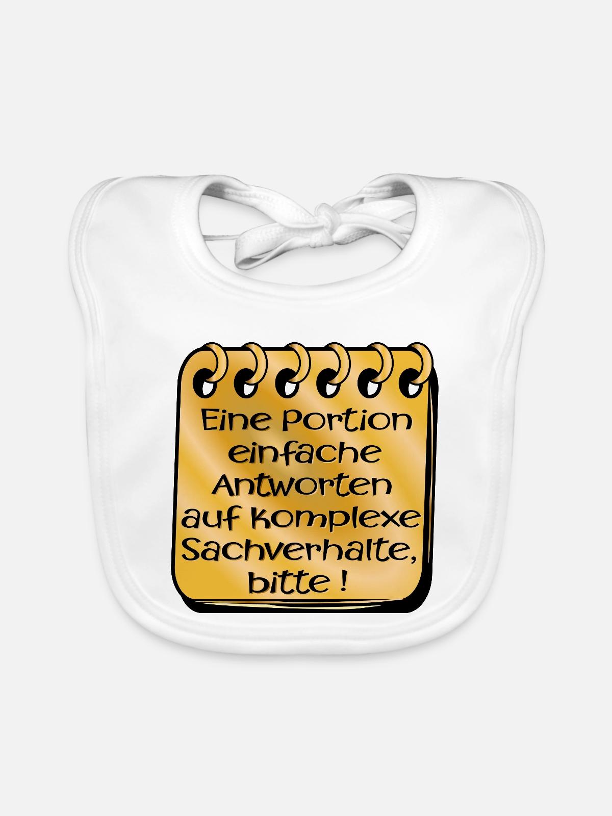 POPULISMUS - Baby Bio-Lätzchen - Weiß - Vorne