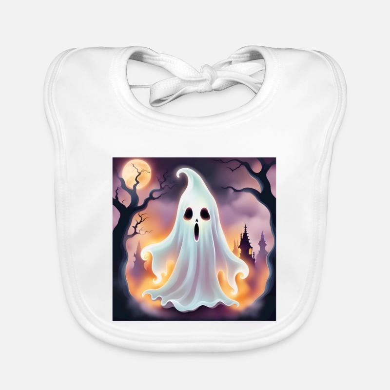 Geist, Halloween, Schrecken Baby Bio-Lätzchen