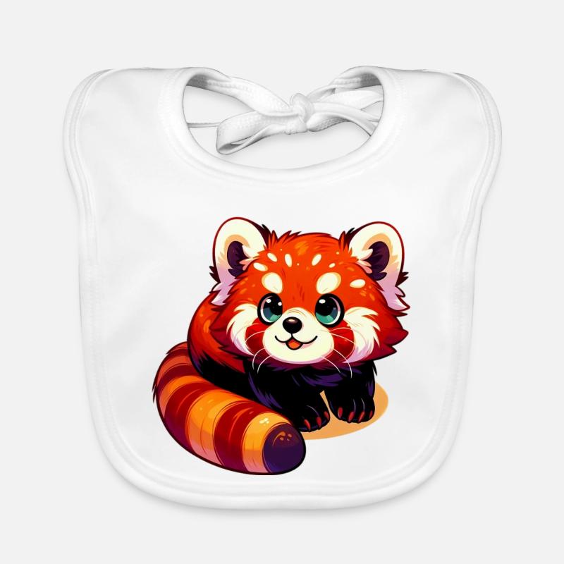 Kleiner Panda - Baby Bio-Lätzchen - Weiß