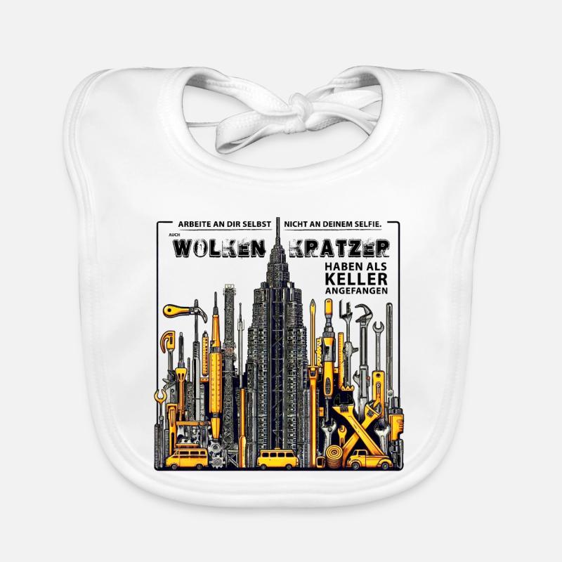 Auch Wolkenkratzer haben als Keller angefangen Baby Bio-Lätzchen