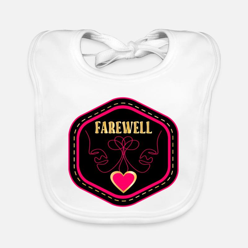 LINE ART DRAWING - FAREWELL Organic Baby Bibs