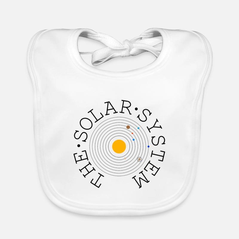 Le système solaire (noir) Bavoir bio Bébé