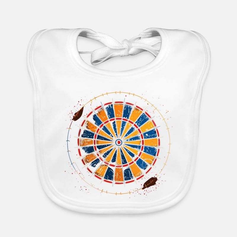 Dartboard Drawing Organic Baby Bibs