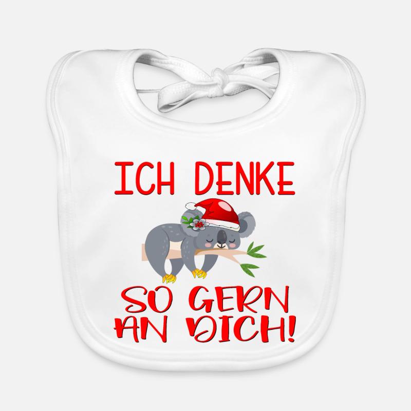 WEIHNACHTEN BEZIEHUNG - ICH DENKE AN DICH Baby Bio-Lätzchen