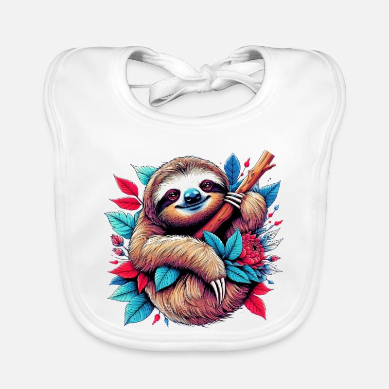 Sloth Organic Baby Bibs