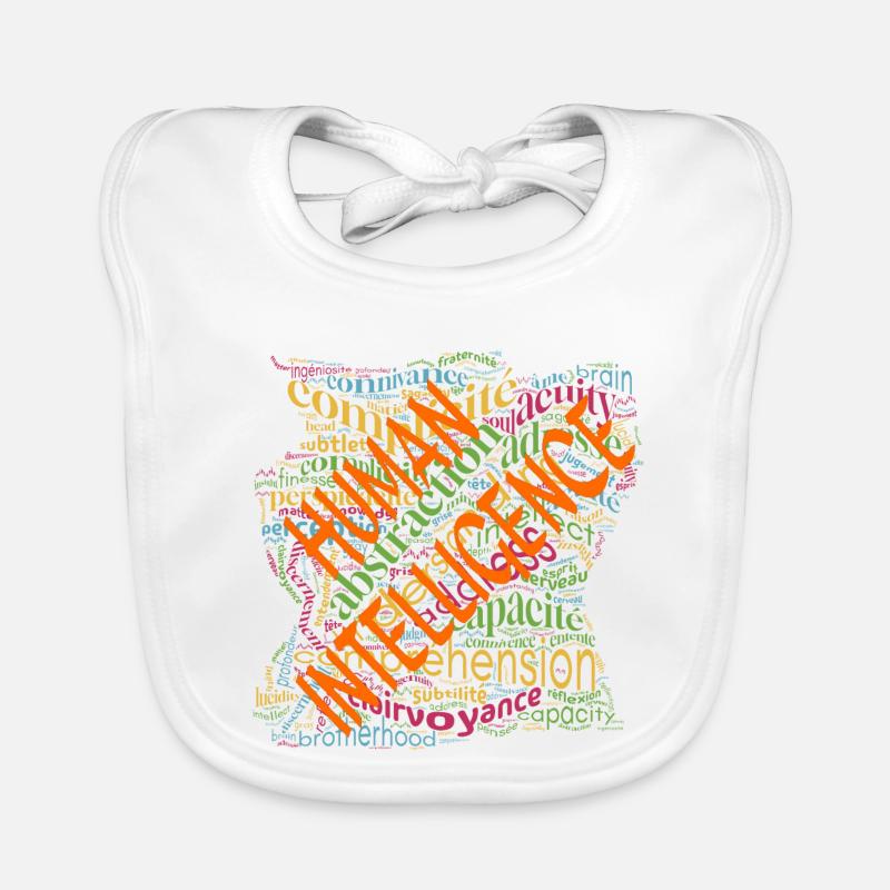 Human Intelligence nuage Bavoir bio Bébé