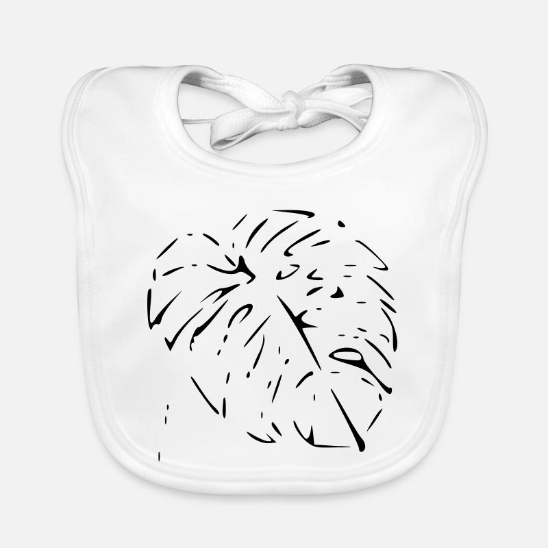 Monstera - Bavoir bio Bébé - blanc