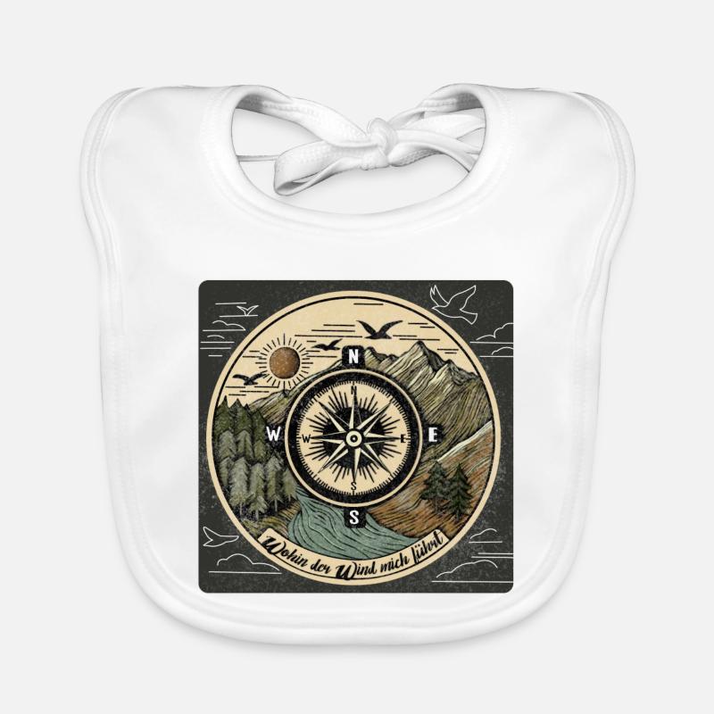 Where the Wind Takes Us – Nature Compass Design Organic Baby Bibs