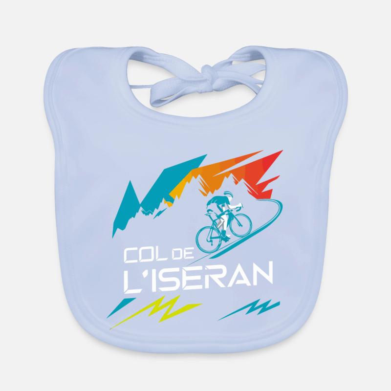 Col de l’Iseran Cycling Art Organic Baby Bibs