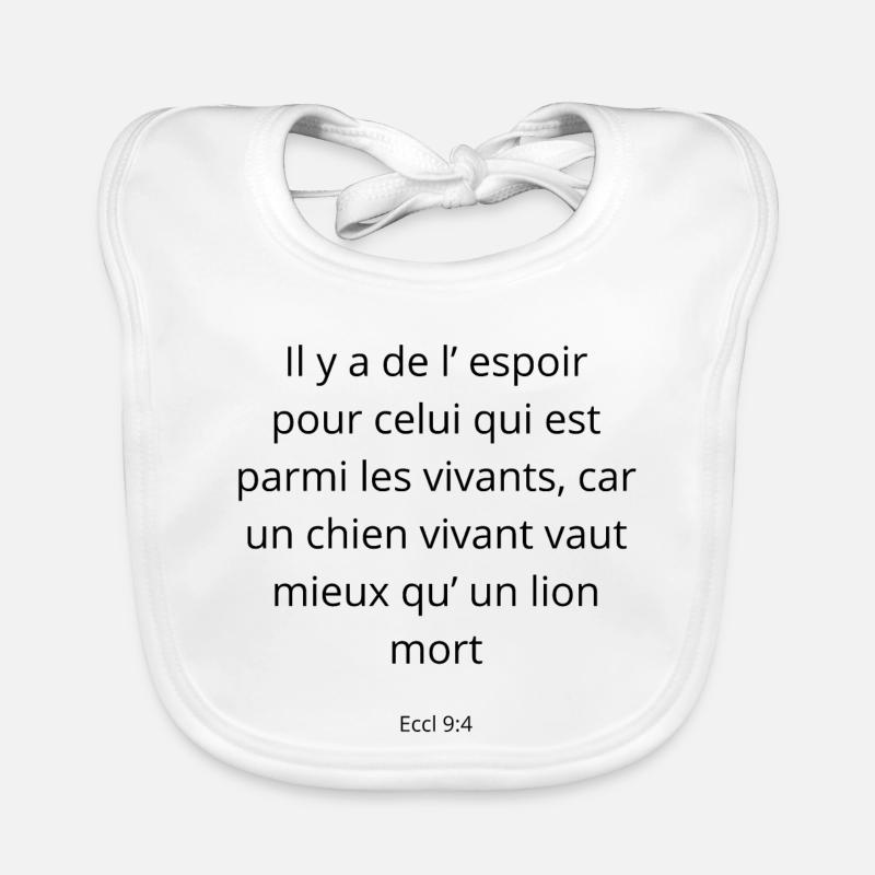 Ecrit divin  Bavoir bio Bébé