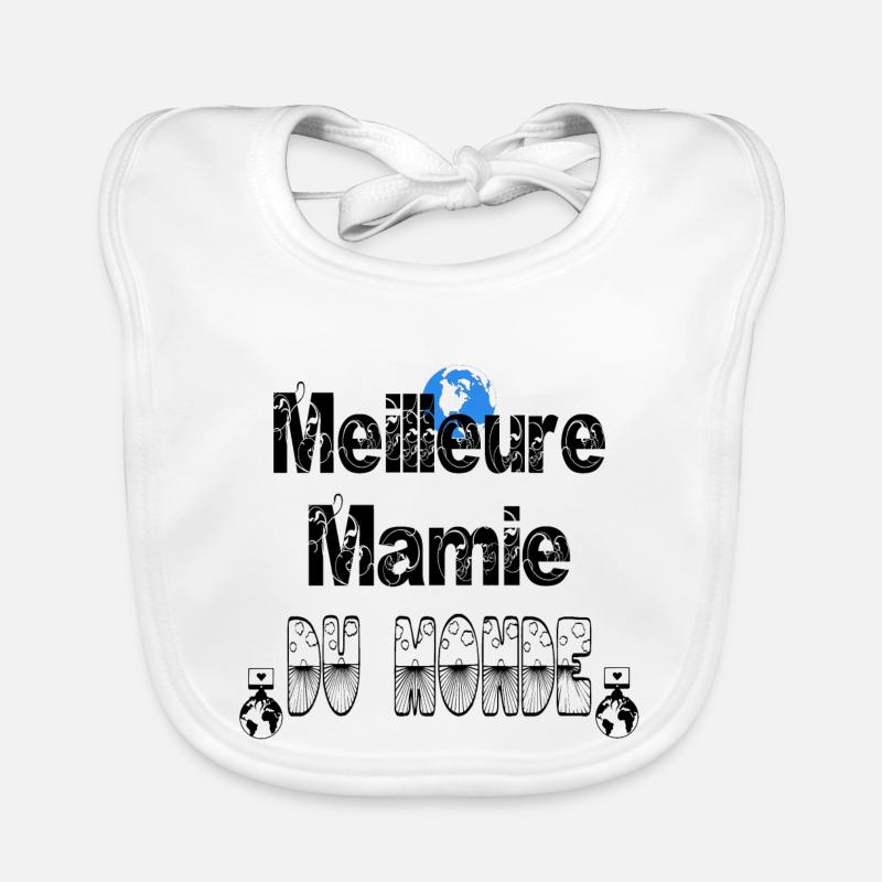 Meilleure Mamie du Monde Bavoir bio Bébé