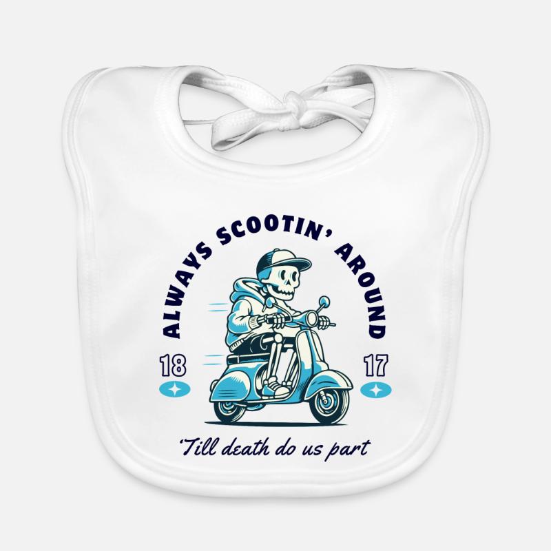 Skeleton sur la conception du scooter Bavoir bio Bébé