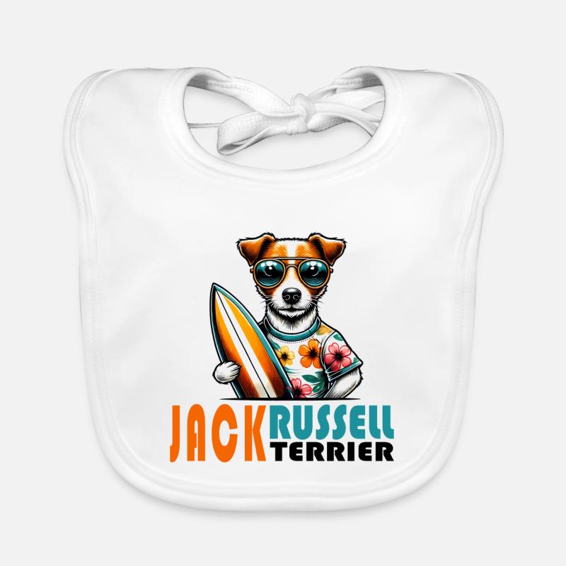 Design de surf Jack Russell Terrier Bavoir bio Bébé
