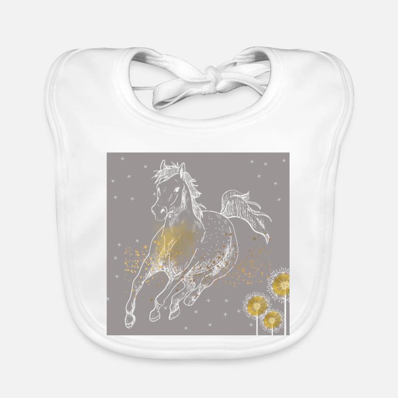 Pferd. Baby Bio-Lätzchen