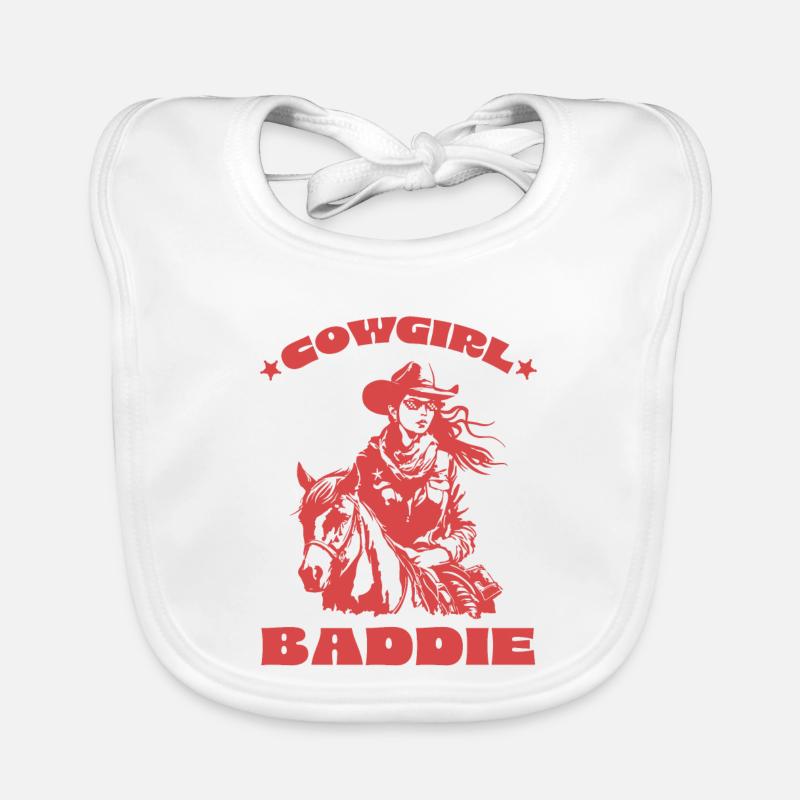 Rebelle de l’Ouest à cheval Bavoir bio Bébé