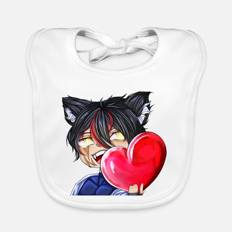 Chibi mit Herz Baby Bio-Lätzchen