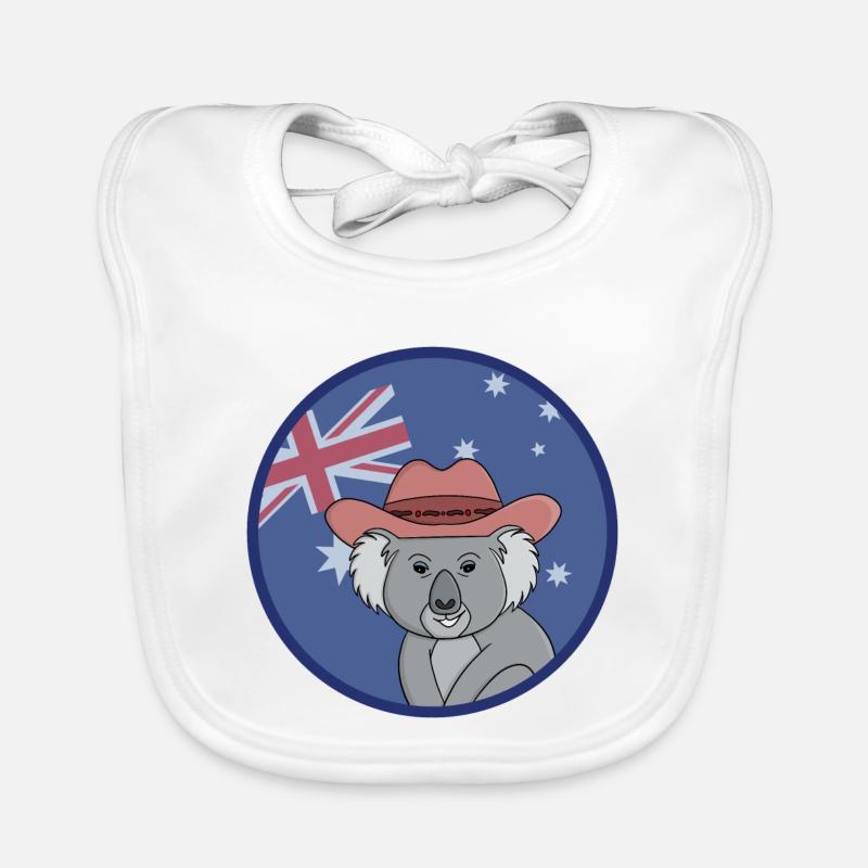 Adorable koala avec le drapeau australien Bavoir bio Bébé