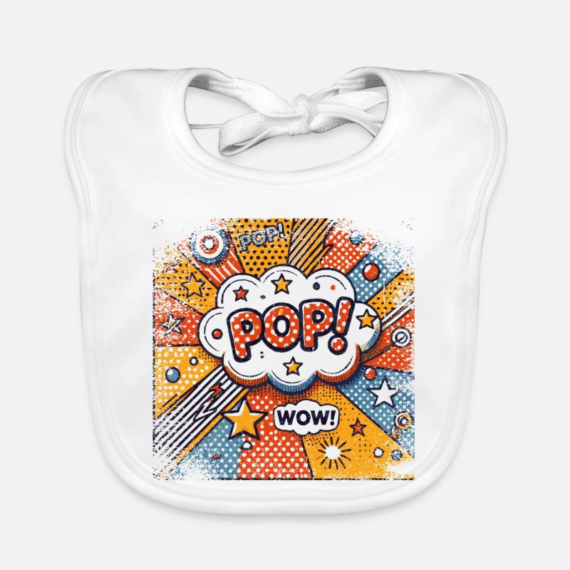 Pop Art | trendy  Baby Bio-Lätzchen