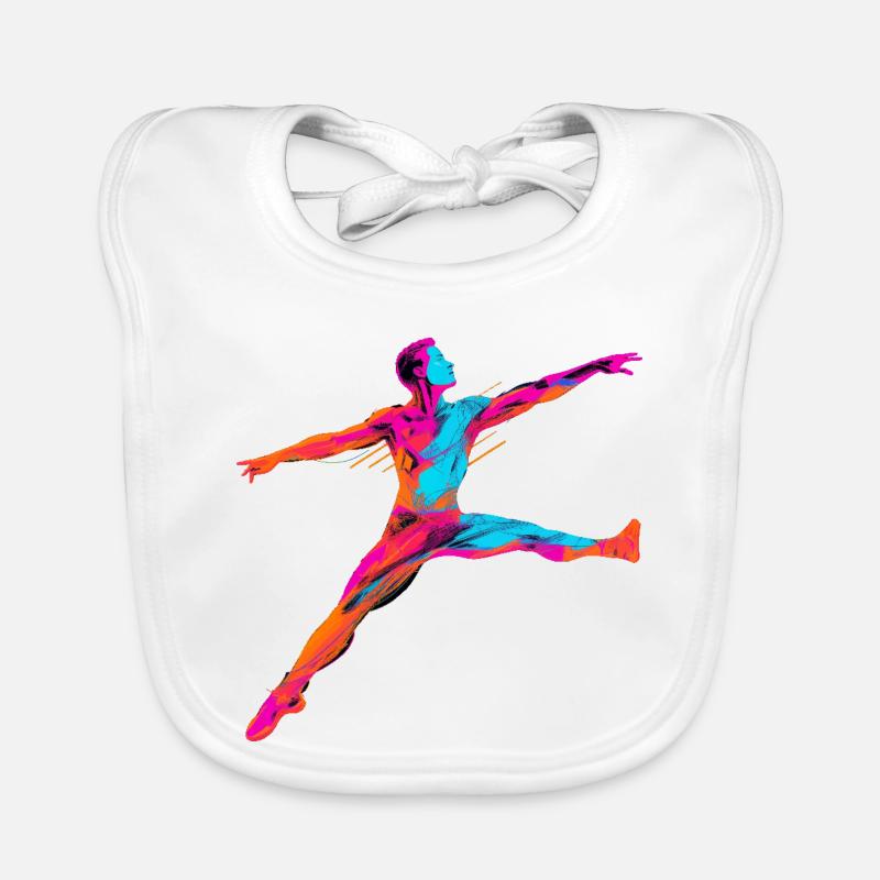 Danseur de ballet masculin Synthwave Bavoir bio Bébé