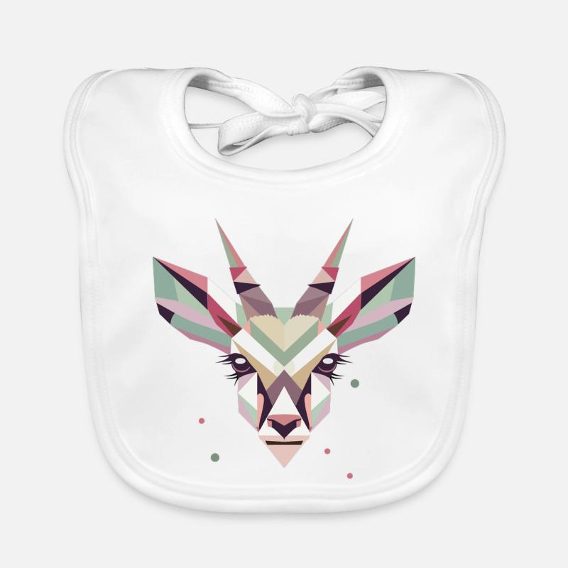 bunter Dikdik-Kopf – Moderne Eleganz der Wildnis Baby Bio-Lätzchen