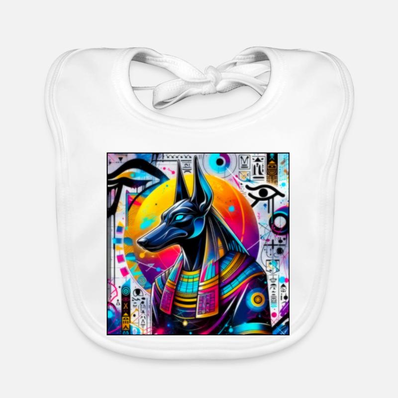 Anubis - Organic Baby Bibs - white