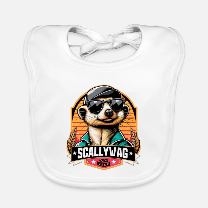 Scallywag de l’année Suricate Cadeau drôle Bavoir bio Bébé