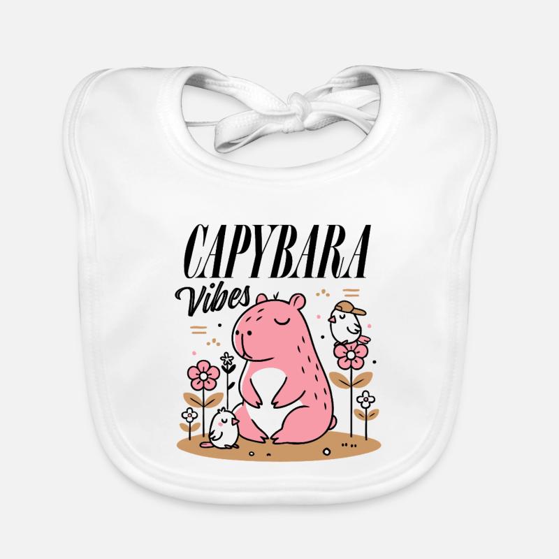 Entspanntes Capybara mit Freunden Baby Bio-Lätzchen