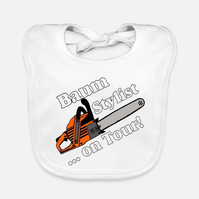 Tree Stylist Chainsaw Tour Organic Baby Bibs