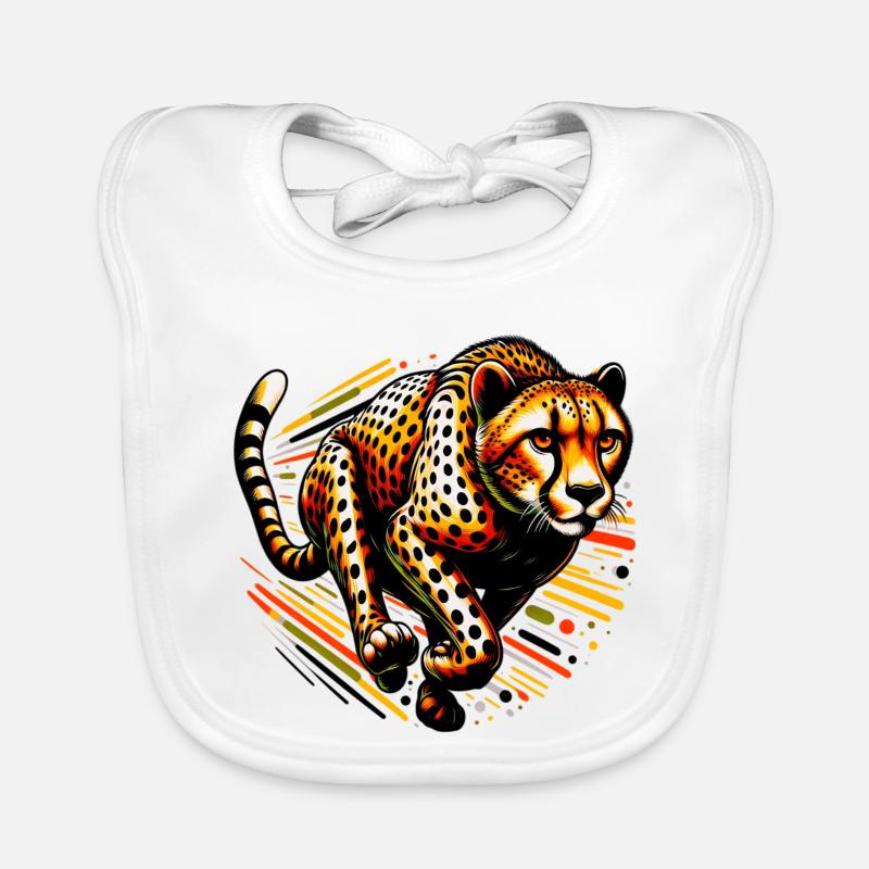 Cheetah Organic Baby Bibs