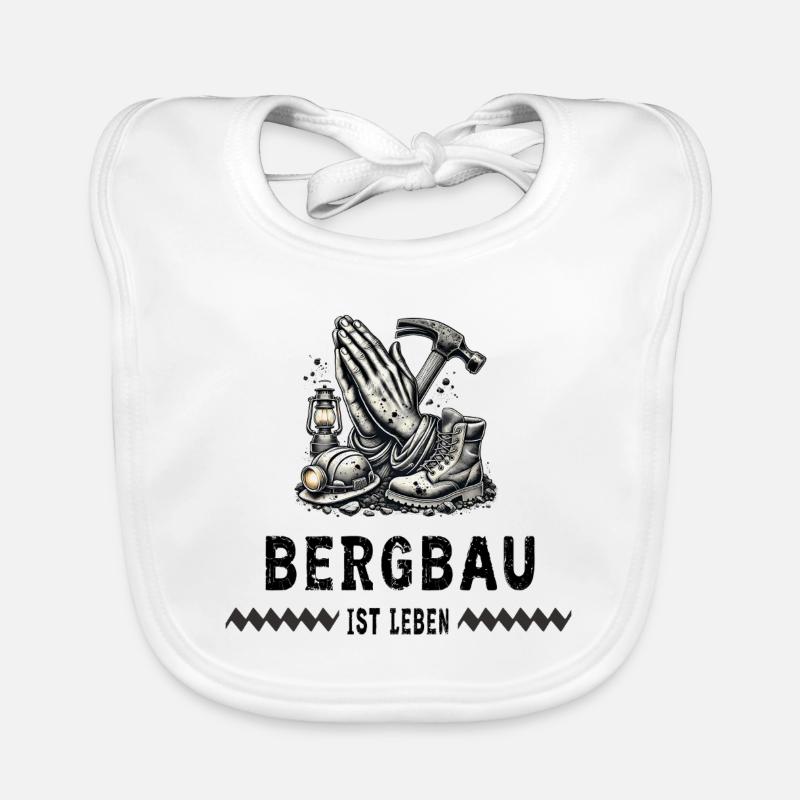 Bergbau ist Leben Baby Bio-Lätzchen