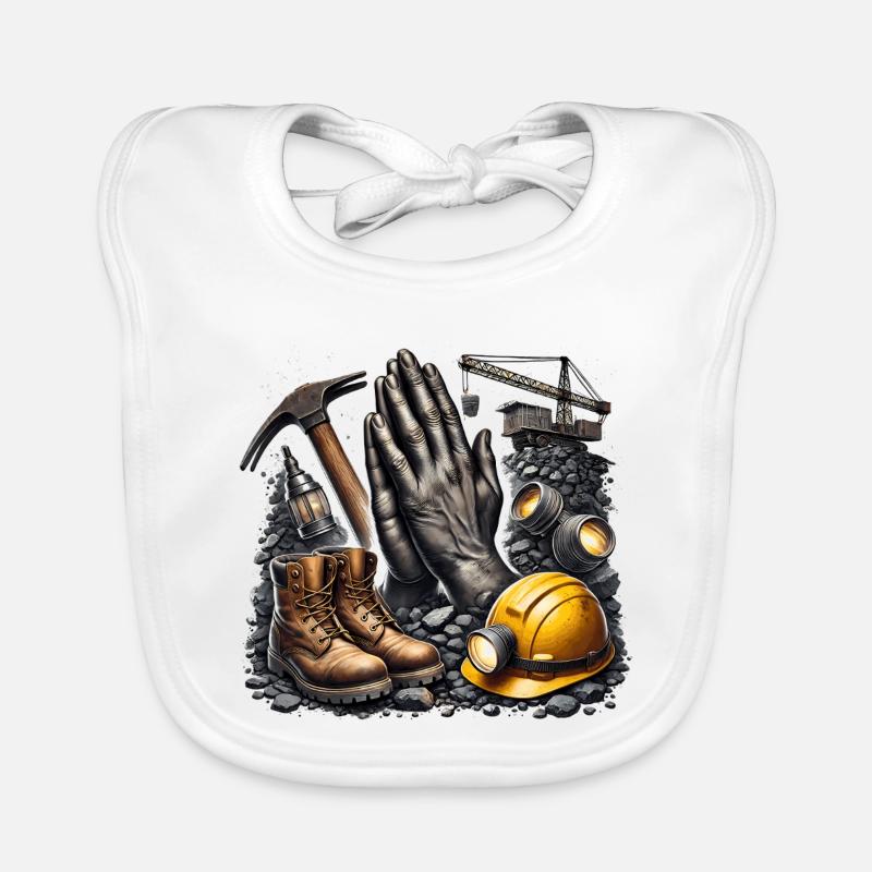 Mining is life Organic Baby Bibs