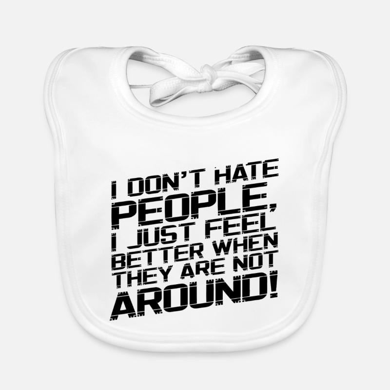 I don't hate people Organic Baby Bibs