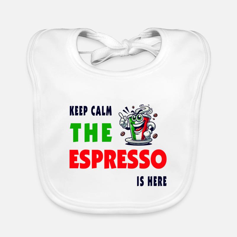 Espresso Italien / Kaffee Design Baby Bio-Lätzchen